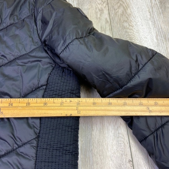 Abercrombie & Fitch Parka Jacket Womens Small Black Hoodie Puffer Coat Long - Picture 4 of 14